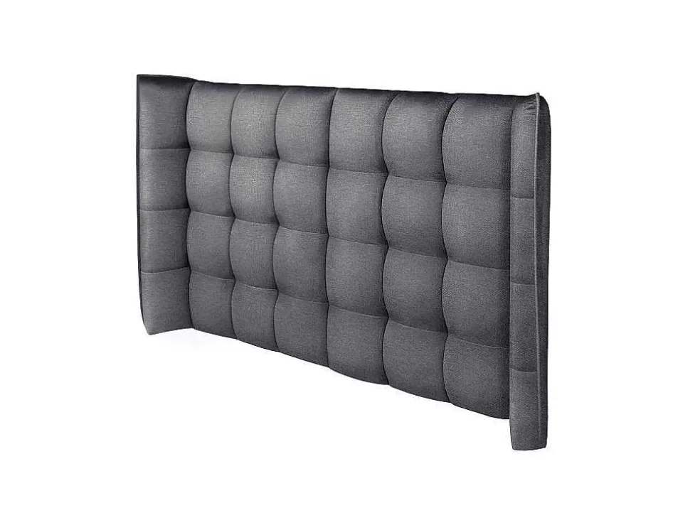 Vente-unique Cabeceira De Cama Arqueada De 140 Cm Em Tecido Cor Cinza - Ludesa* Cabeceira E Ponte De Cama