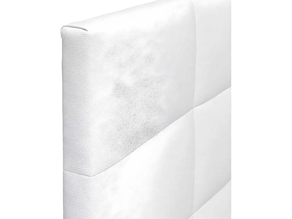 Venprodin Cabeceira De Cama Ate O Chao Estofada Em Couro Sintetico Acolchoado Na Cor Branca (90X120)* Cabeceira E Ponte De Cama