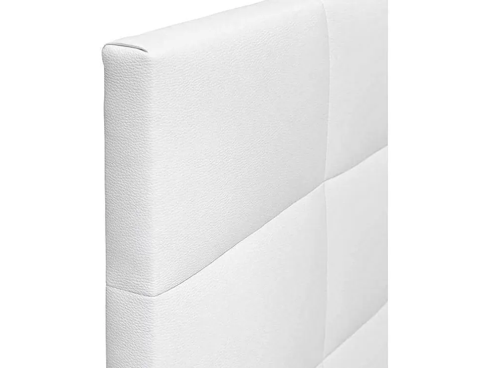 Venprodin Cabeceira De Cama Ate O Chao Estofada Em Couro Sintetico Acolchoado Na Cor Branca (160X120)* Cabeceira E Ponte De Cama