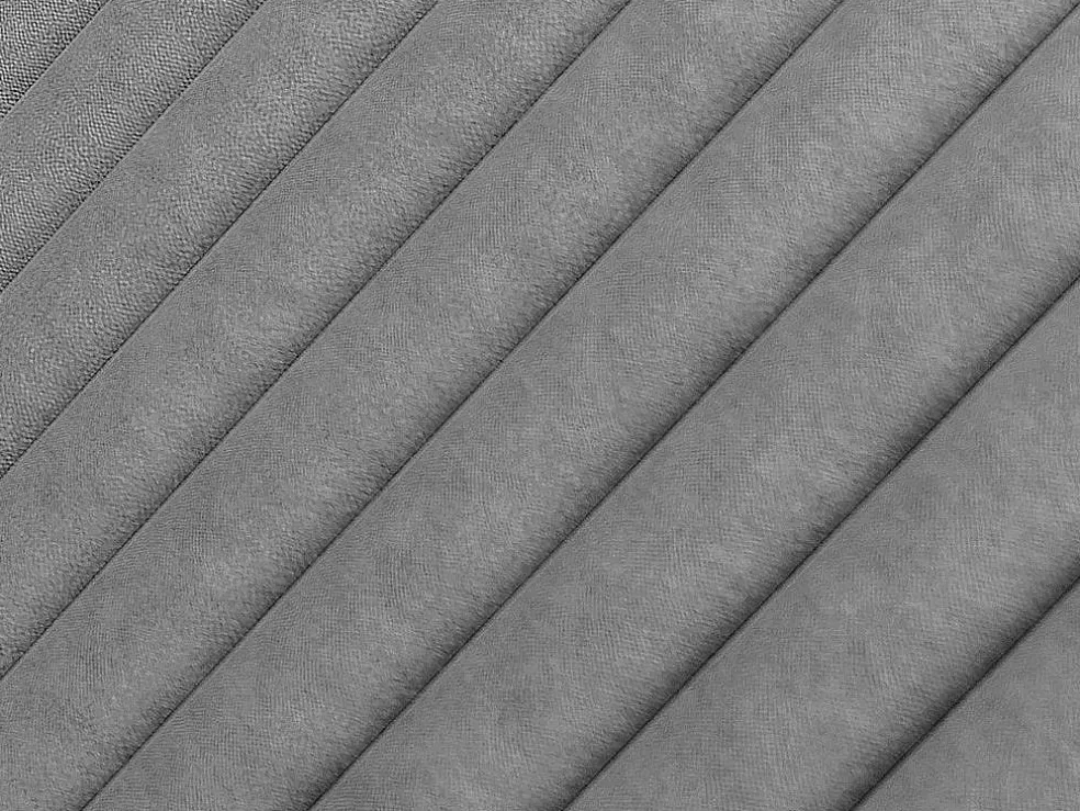 Vente-unique Cabeceira De Cama Com Costuras Verticais 200 Cm Tecido Cinza - Sarah* Cabeceira E Ponte De Cama