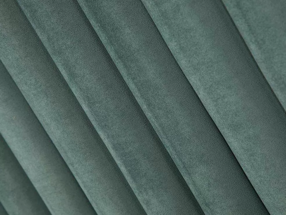Vente-unique Cabeceira De Cama Com Costuras Verticais De 160 Cm Em Veludo Cor Verde Amendoa - Sarah* Cabeceira E Ponte De Cama
