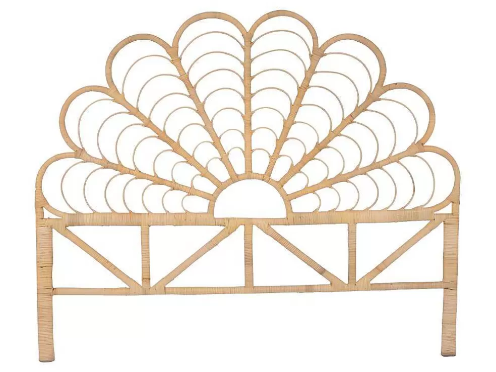 Vente-unique Cabeceira De Cama De 160 Cm Em Rotim Cor Natural - Flosia* Cabeceira E Ponte De Cama