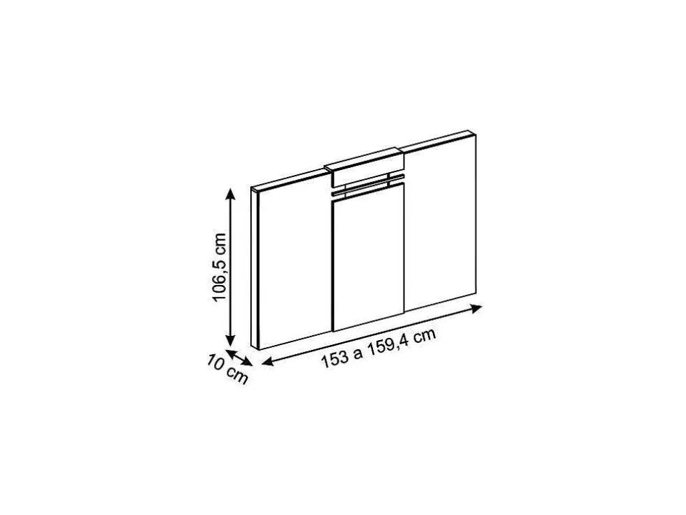 Vente-unique Cabeceira De Cama Extensivel De 140/160 Cm Cor Branco - Maraba* Cabeceira E Ponte De Cama