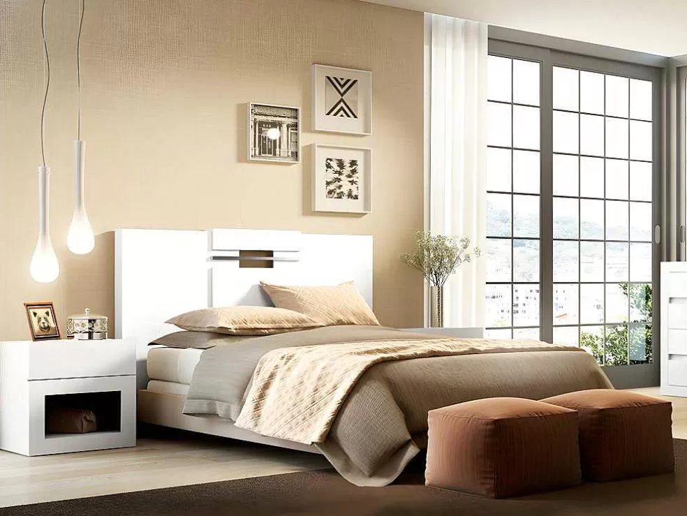 Vente-unique Cabeceira De Cama Extensivel De 140/160 Cm Cor Branco - Maraba* Cabeceira E Ponte De Cama