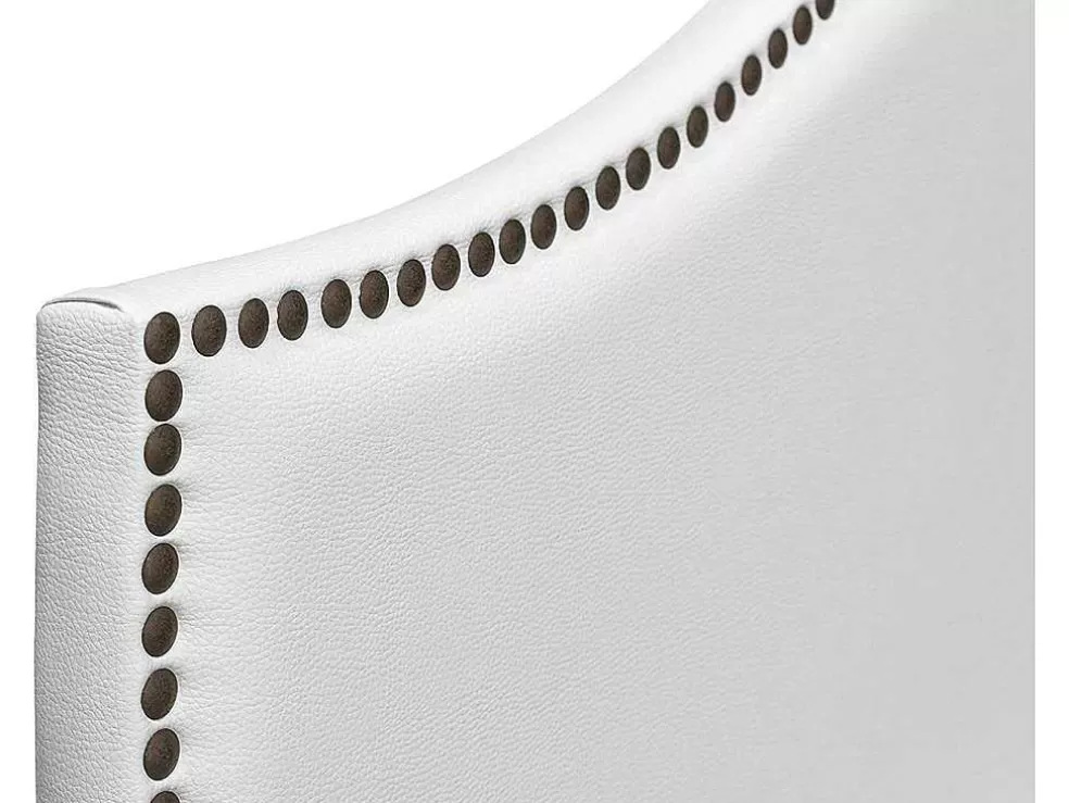 Venprodin Cabeceira Estofada Em Couro Sintetico Acolchoado Na Cor Branca (160X60)* Cabeceira E Ponte De Cama