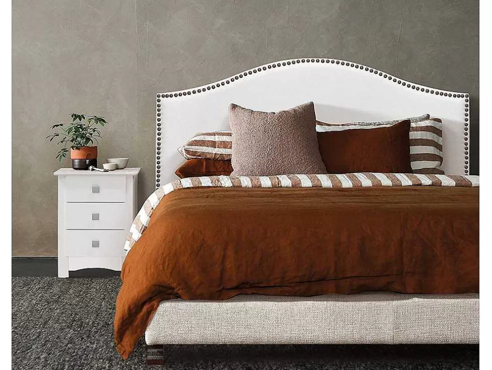 Venprodin Cabeceira Estofada Em Couro Sintetico Acolchoado Na Cor Branca (160X60)* Cabeceira E Ponte De Cama