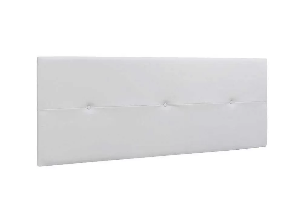 Venprodin Cabeceira Prado - 3 Botoes - Couro Sintetico 160X55X4Cm - Branco* Cabeceira E Ponte De Cama