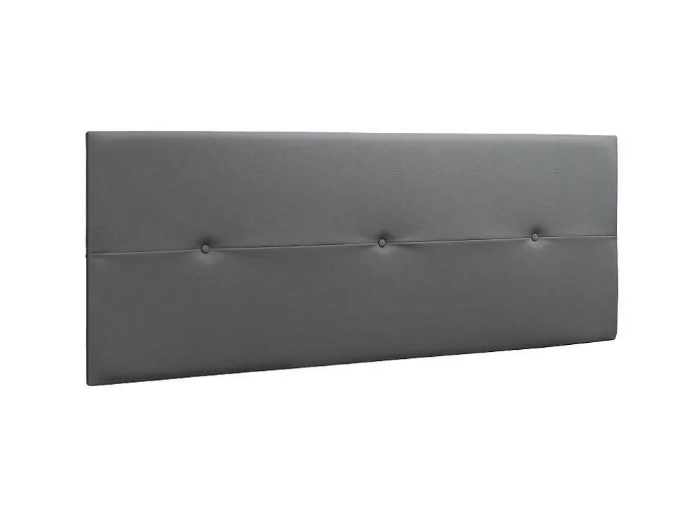 Venprodin Cabeceira Prado - 3 Botoes - Couro Sintetico 160X55X4Cm - Cinza* Cabeceira E Ponte De Cama