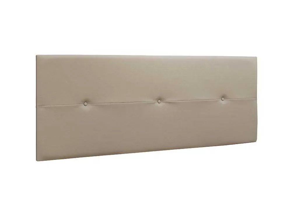 Venprodin Cabeceira Prado - 3 Botoes - Couro Sintetico 160X55X4Cm - Vison* Cabeceira E Ponte De Cama