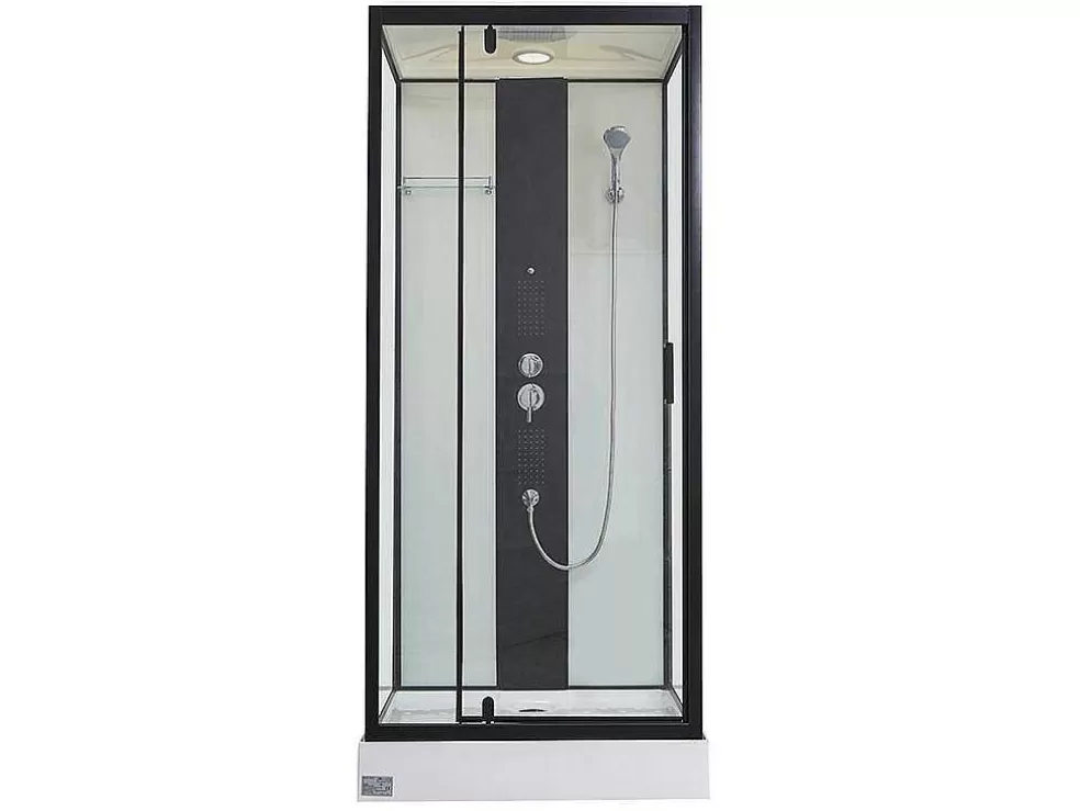 Shower & Design Cabine De Duche De Hidromassagem Primea - 2 Zonas Com Jatos De Massagem - C90 X L90 X A215 Cm - Funcao Chuva Tropical E Cabeca De Chuveiro* Cabine De Duche