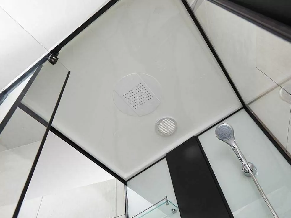 Shower & Design Cabine De Duche De Hidromassagem Primea - 2 Zonas Com Jatos De Massagem - C90 X L90 X A215 Cm - Funcao Chuva Tropical E Cabeca De Chuveiro* Cabine De Duche