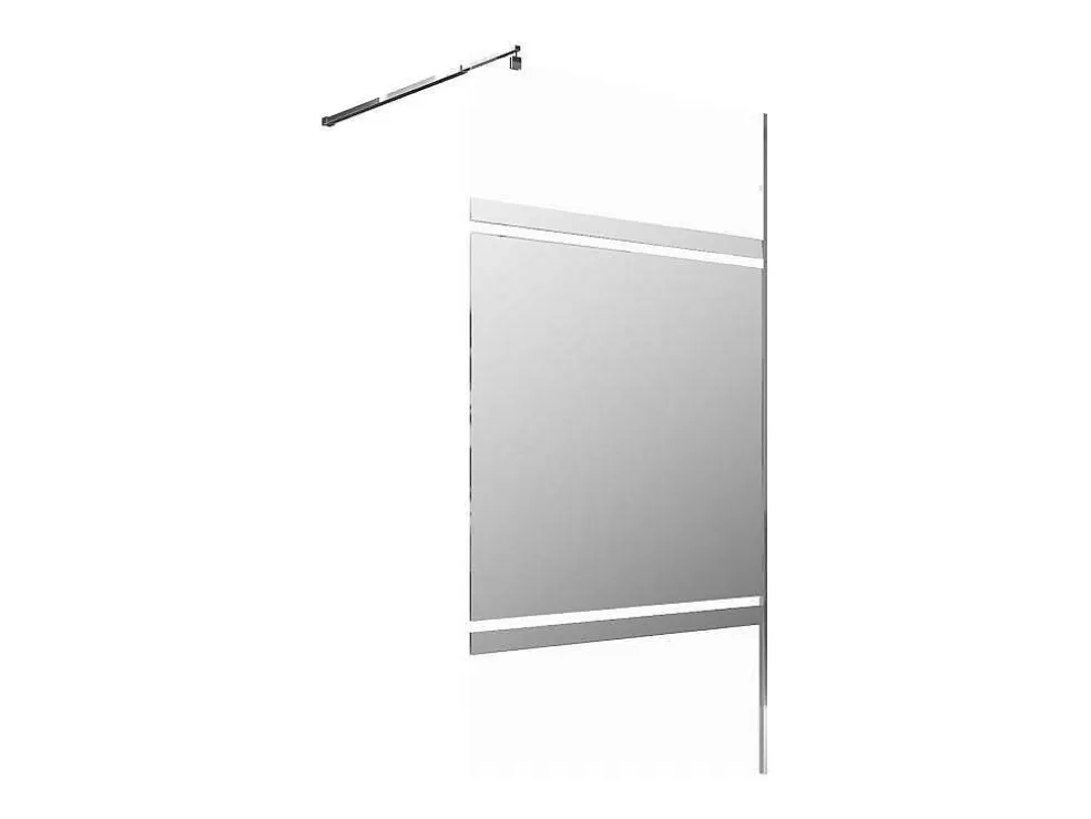 Shower & Design Cabine De Duche Estilo Italiana Efeito Espelho 120 X 200 Cm - Zenado* Painel De Duche