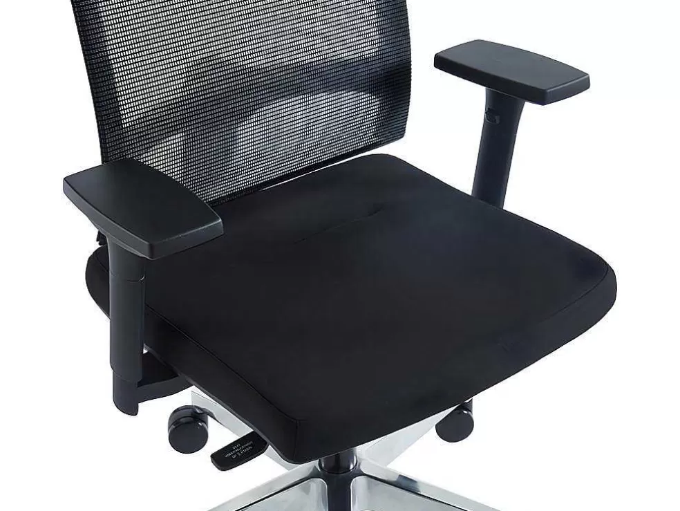 Workēa Cadeira De Escritório Ergonomica Profissional Com Apoio De Cabeca Em Tecido Cor Preto - Wallstreet* Cadeira De Escritório