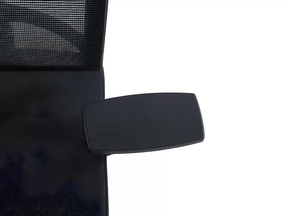 Workēa Cadeira De Escritório Ergonomica Profissional Com Apoio De Cabeca Em Tecido Cor Preto - Wallstreet* Cadeira De Escritório