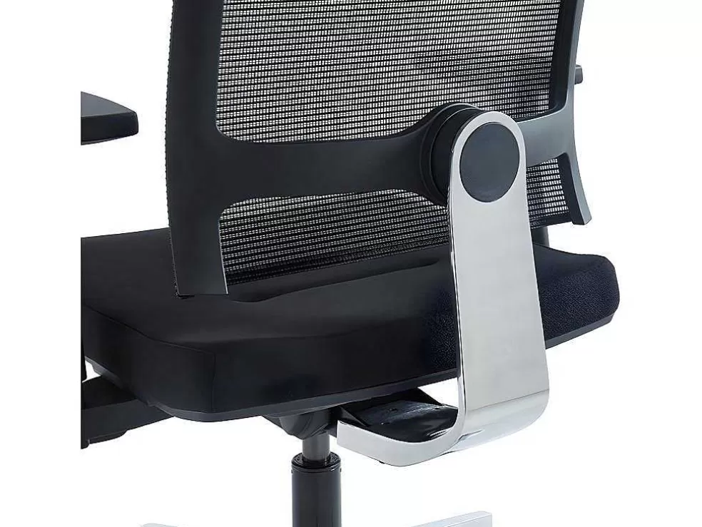 Workēa Cadeira De Escritório Ergonomica Profissional Com Apoio De Cabeca Em Tecido Cor Preto - Wallstreet* Cadeira De Escritório