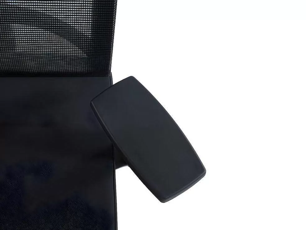 Workēa Cadeira De Escritório Ergonomica Profissional Com Apoio De Cabeca Em Tecido Cor Preto - Wallstreet* Cadeira De Escritório