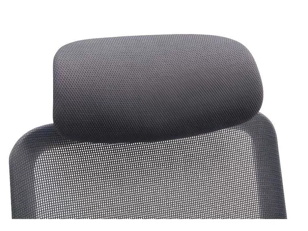 Vente-unique Cadeira De Escritório Ergonomica Profissional Em Nylon E Tecido Cor Cinza - Bankano* Cadeira De Escritório