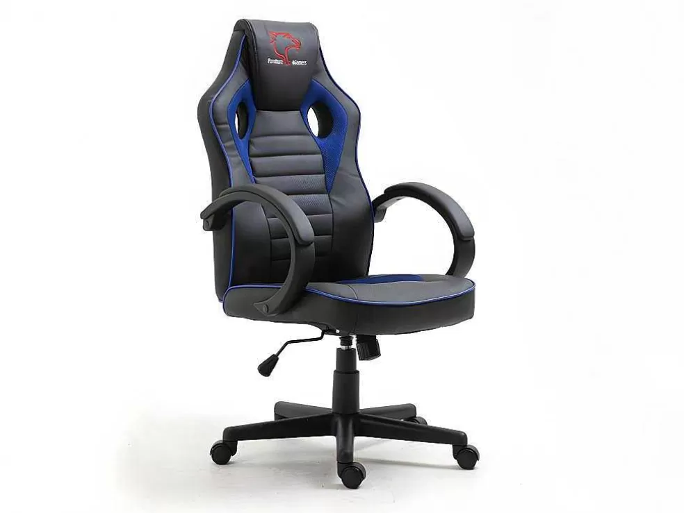 Vente-unique Cadeira De Escritório Estilo Gaming, Racer (Azul)* Cadeira De Escritório