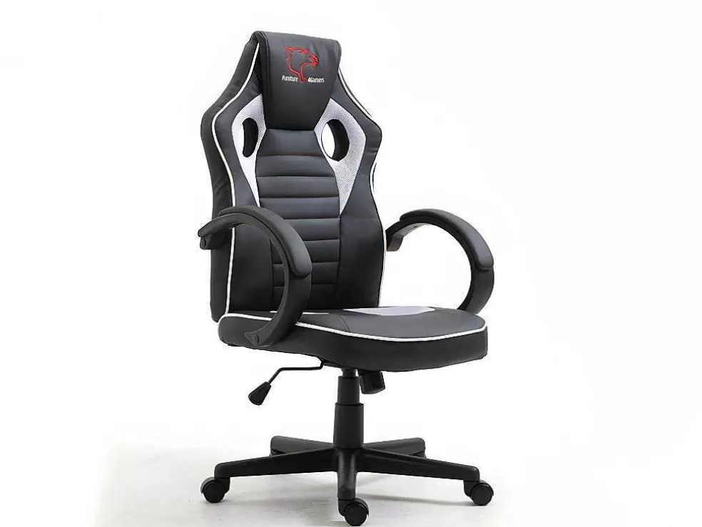 Vente-unique Cadeira De Escritório Estilo Gaming, Racer (Branco)* Cadeira De Escritório