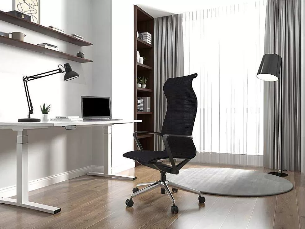 Workēa Cadeira De Escritório Profissional Em Tecido Cor Preto - Ladefense* Cadeira De Escritório