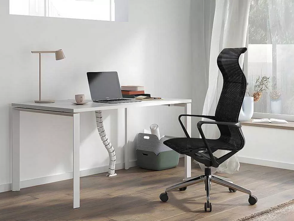 Workēa Cadeira De Escritório Profissional Em Tecido Cor Preto - Ladefense* Cadeira De Escritório