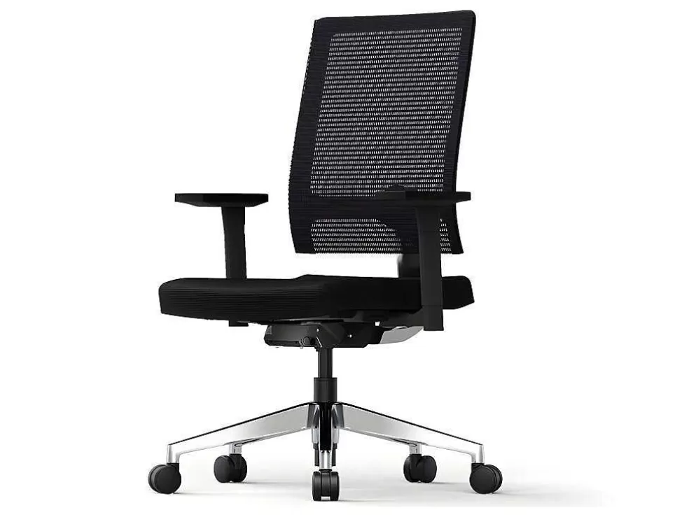Workēa Cadeira De Escritório Profissional Em Tecido Cor Preto - Midtown* Cadeira De Escritório