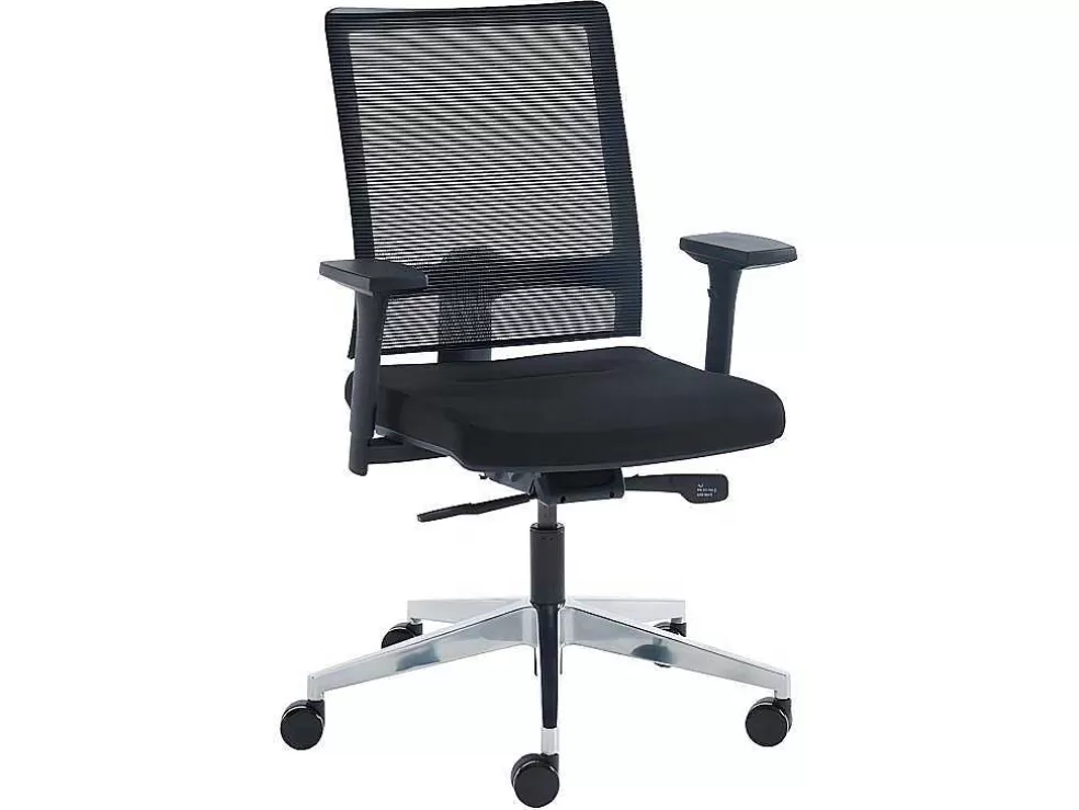 Workēa Cadeira De Escritório Profissional Em Tecido Cor Preto - Midtown* Cadeira De Escritório