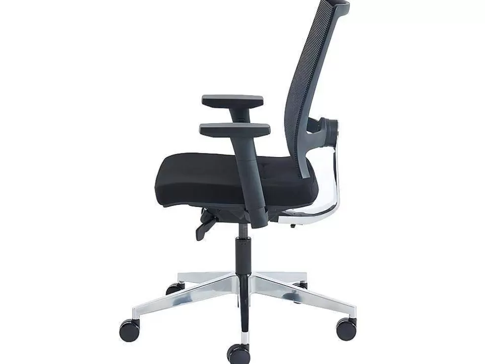 Workēa Cadeira De Escritório Profissional Em Tecido Cor Preto - Midtown* Cadeira De Escritório