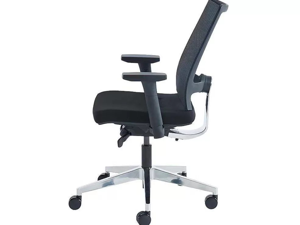 Workēa Cadeira De Escritório Profissional Em Tecido Cor Preto - Midtown* Cadeira De Escritório