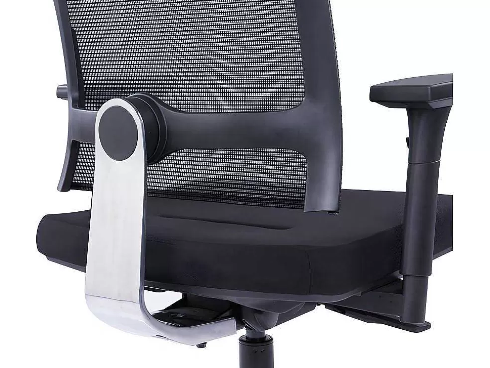 Workēa Cadeira De Escritório Profissional Em Tecido Cor Preto - Midtown* Cadeira De Escritório