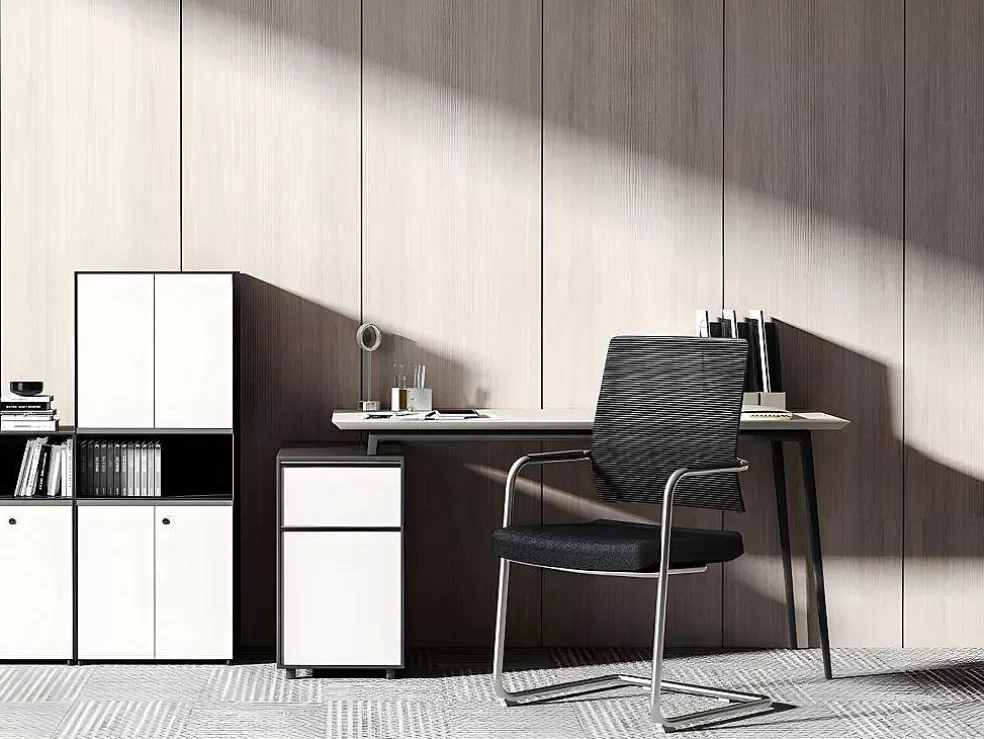 Workēa Cadeira De Reunioes Profissional Em Tecido E Metal Cromado Cor Preto - Marunouchi* Cadeira De Escritório