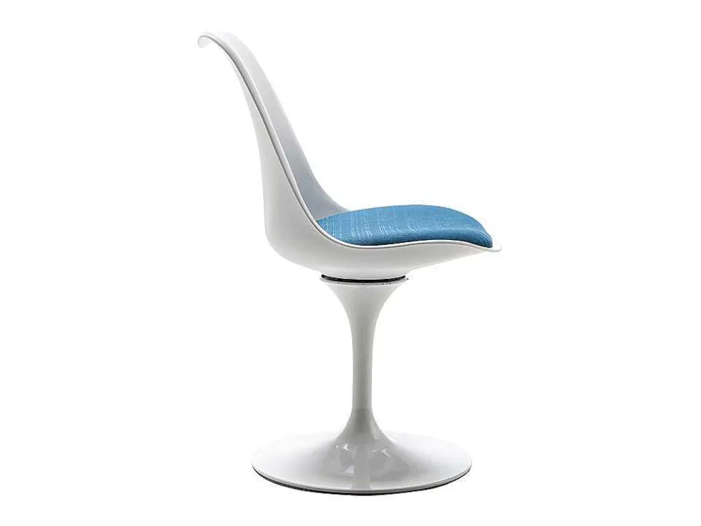 Vente-unique Cadeira Em Polipropileno E Metal Cor Azul E Branco - Xafy* Cadeira De Escritório
