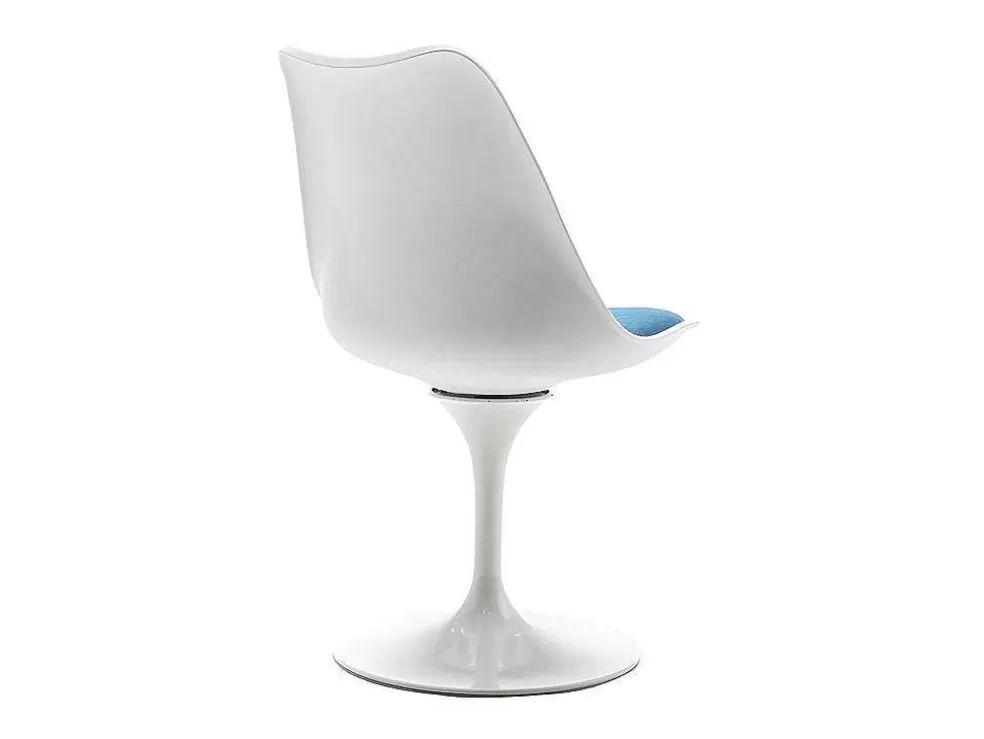 Vente-unique Cadeira Em Polipropileno E Metal Cor Azul E Branco - Xafy* Cadeira De Escritório