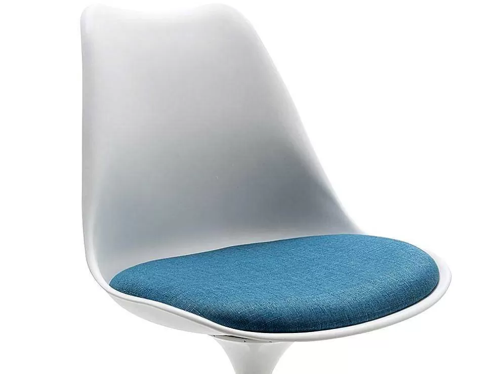 Vente-unique Cadeira Em Polipropileno E Metal Cor Azul E Branco - Xafy* Cadeira De Escritório