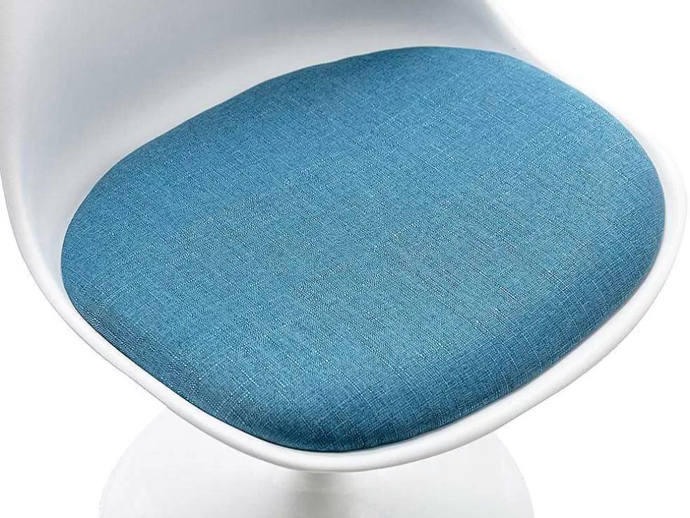 Vente-unique Cadeira Em Polipropileno E Metal Cor Azul E Branco - Xafy* Cadeira De Escritório