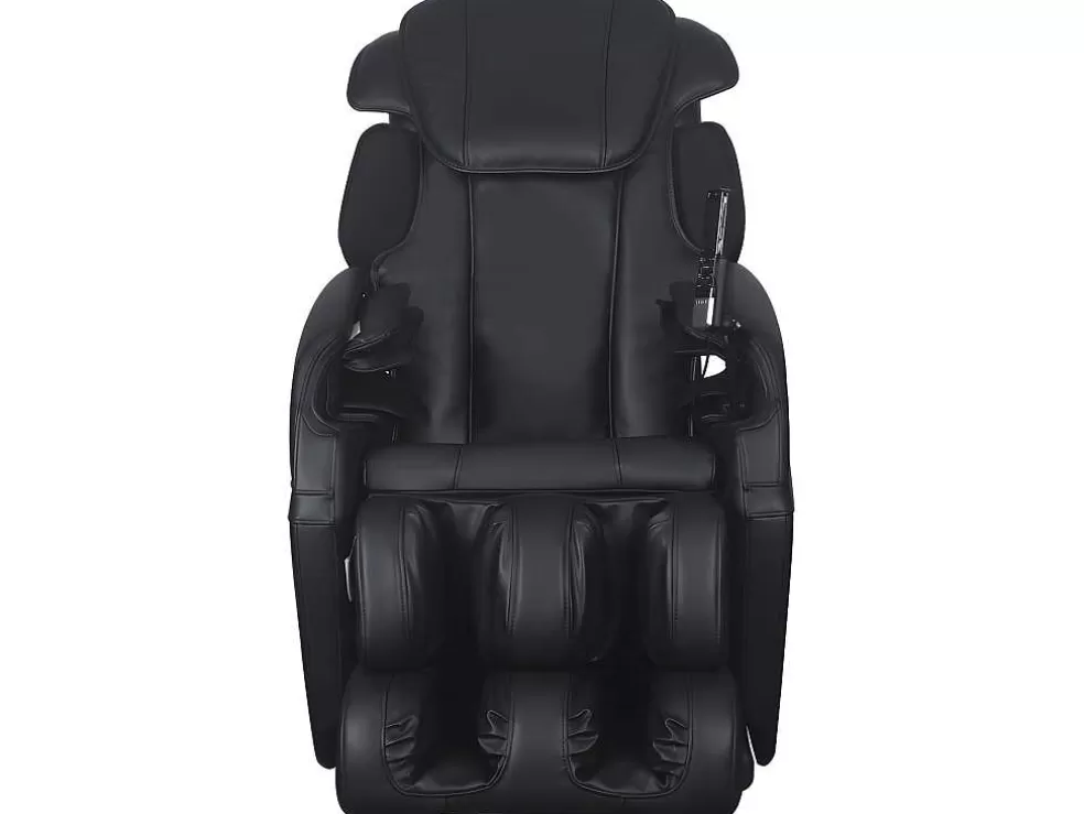 Vente-unique Cadeirão De Massagem Leto Em Pele Sintética - Sistema Gravidade Zero - Preto* Poltrona Em Pele Sintética