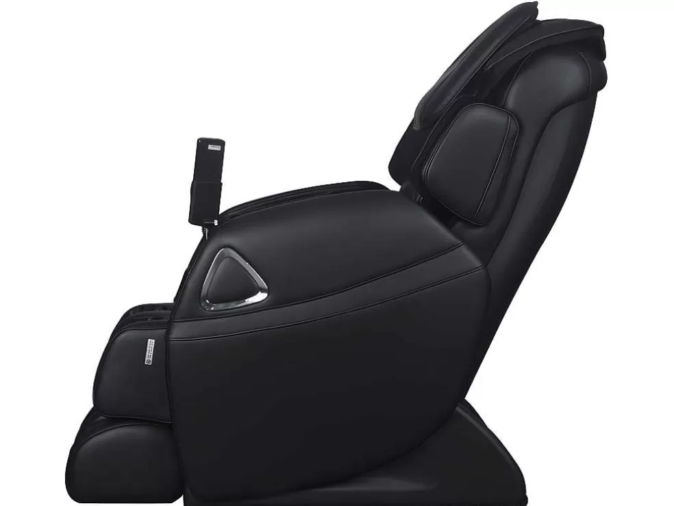 Vente-unique Cadeirão De Massagem Leto Em Pele Sintética - Sistema Gravidade Zero - Preto* Poltrona Em Pele Sintética