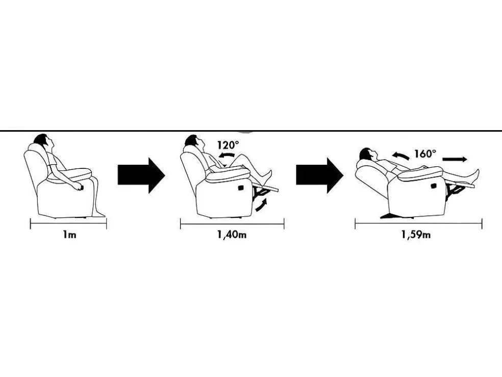 Vente-unique Cadeirão Relax Em Pele Castanho - Evasion* Cadeirão Relax