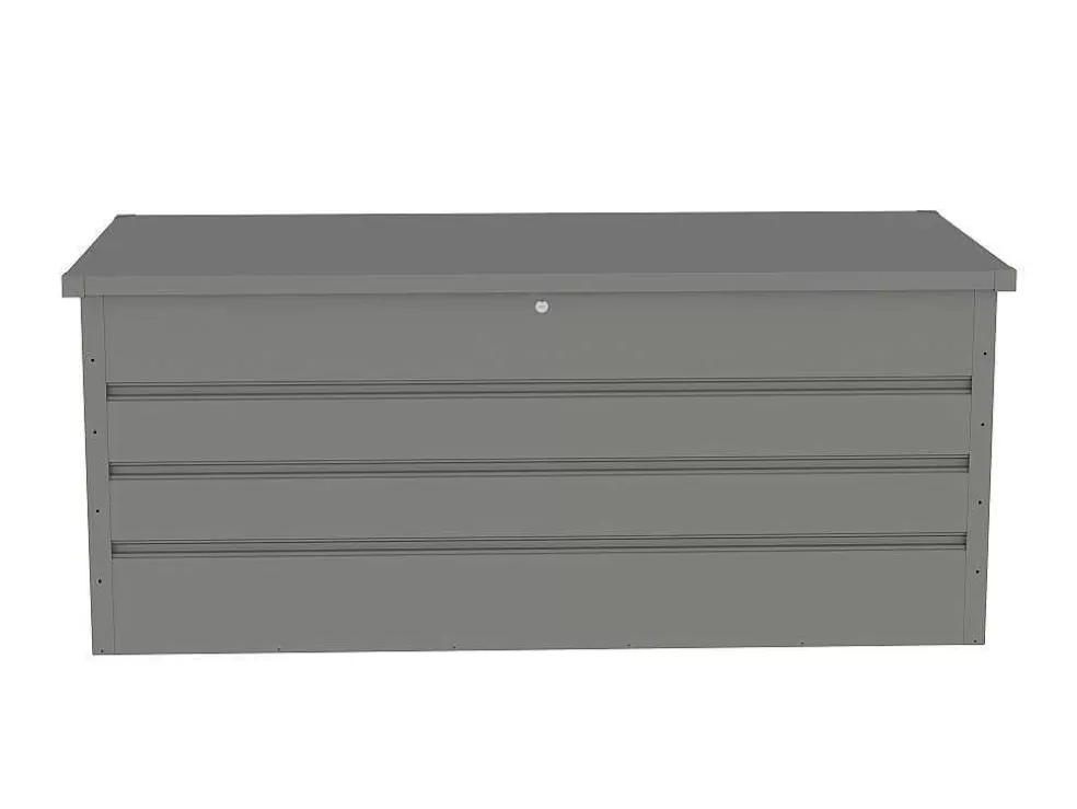 Vente-unique Caixa De Arrumação De Jardim Em Aco Galvanizado Cinzento 750 L - Tomaso* Armazenamento De Jardim