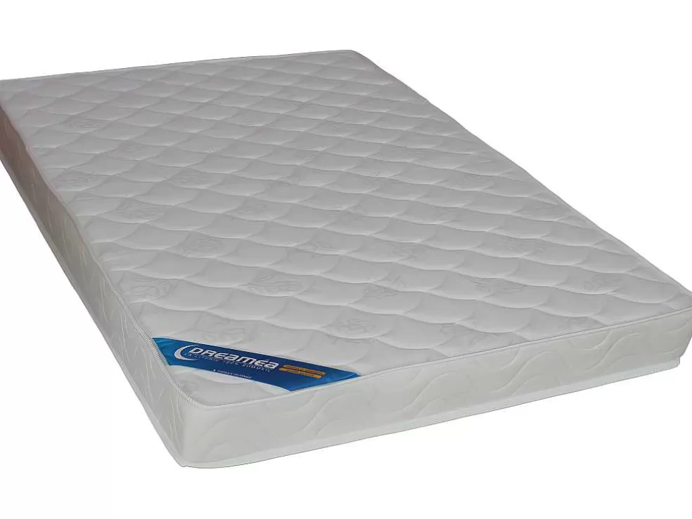 Vente-unique Cama Alta 140 X 200 Cm Metal E Mdf Preto E Carvalho + Colchão + Edredão + Almofadas - Jogui* Cama Alta