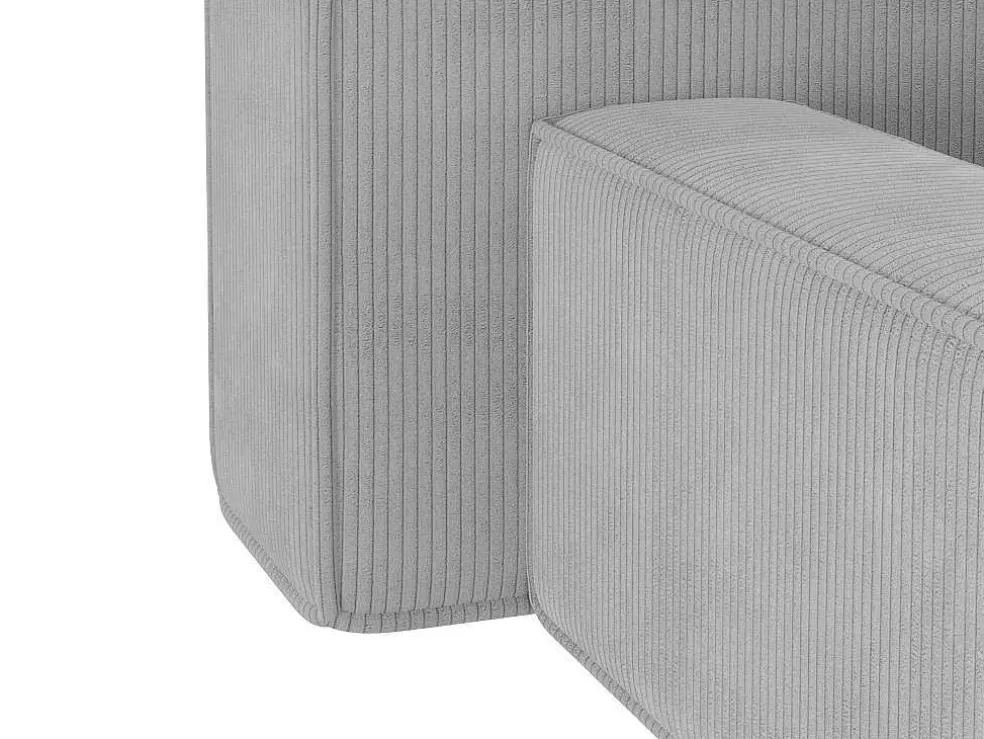 PASCAL MORABITO Cama Com Espaco De Arrumação 180 X 200 Cm Veludo Canelado Cinzento-Claro - Timano* Cama Em Veludo
