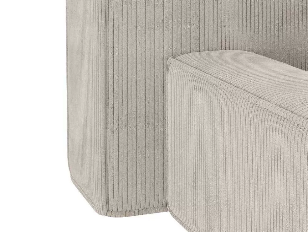 PASCAL MORABITO Cama Com Espaco De Arrumação De 160 X 200 Cm Em Veludo Canelado Cor Bege - Timano* Cama Em Veludo
