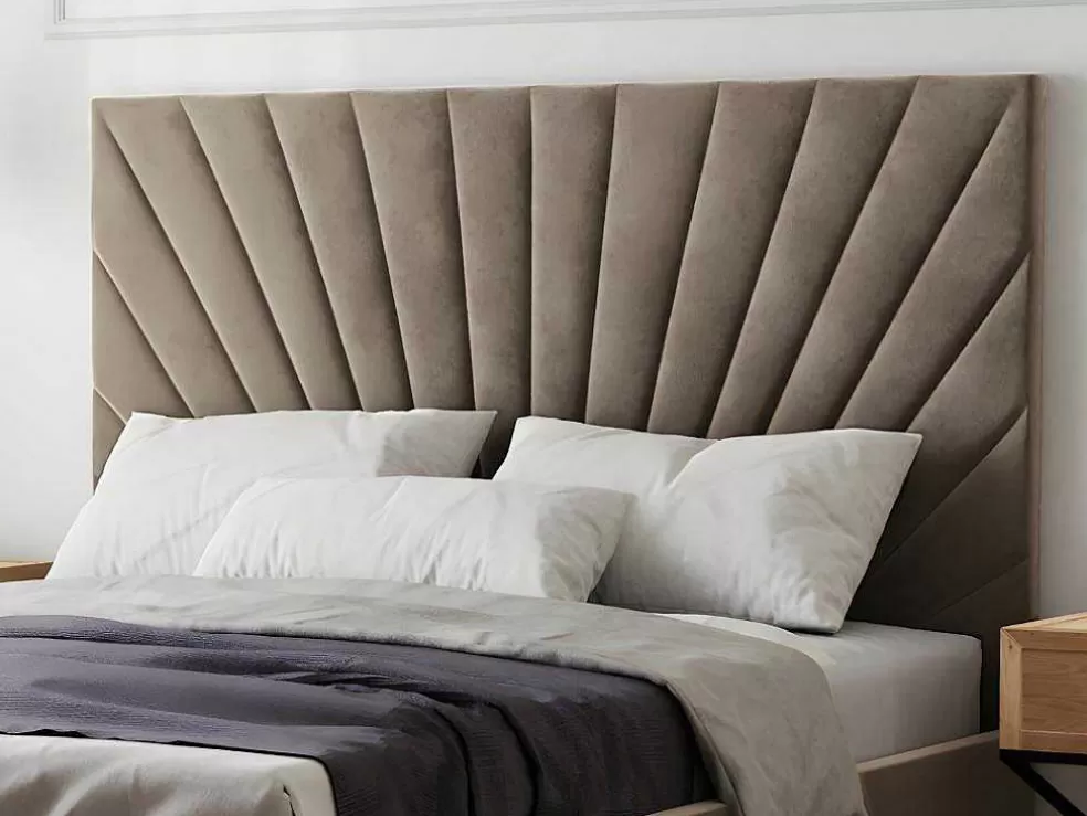 PASCAL MORABITO Cama Com Espaco De Arrumação De 160 X 200 Cm Em Veludo Cor Bege - Rilioda* Cama Em Veludo
