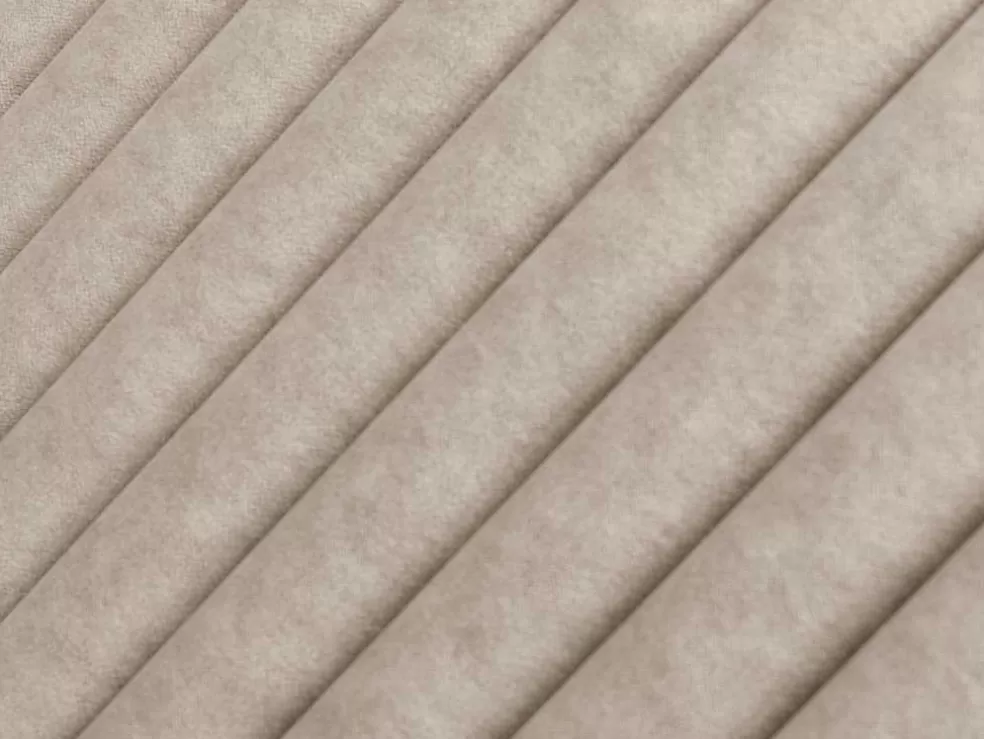 Vente-unique Cama Com Espaco De Arrumação E Cabeceira De Cama Com Costuras Verticais 180 X 200 Cm Tecido Bege - Sarah* Cama Com Arrumação