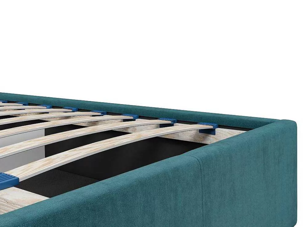 PASCAL MORABITO Cama Com Espaco De Arrumação 140X190 Cm Tecido Azul Esverdeado - Eliava De * Cama De Adulto