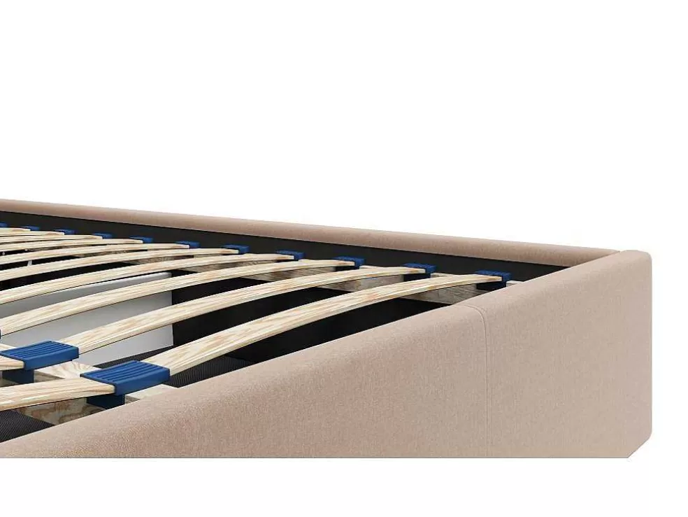PASCAL MORABITO Cama Com Espaco De Arrumação 160X200 Cm Veludo Bege + Colchão - Mirdal De * Cama Em Veludo
