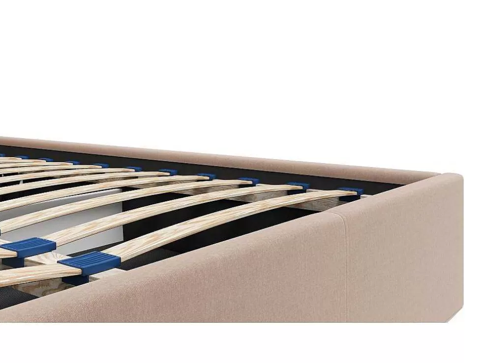 PASCAL MORABITO Cama Com Espaco De Arrumação 140X190 Cm Veludo Bege - Mirdal De * Cama Em Veludo