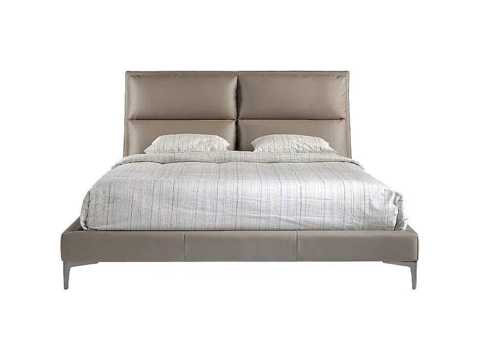 Angel Cerda Cama Com Estrutura De Madeira De Pinho Estofada Em Couro Ecologico 7014* Cama De Adulto