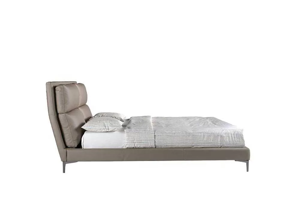 Angel Cerda Cama Com Estrutura De Madeira De Pinho Estofada Em Couro Ecologico 7014* Cama De Adulto
