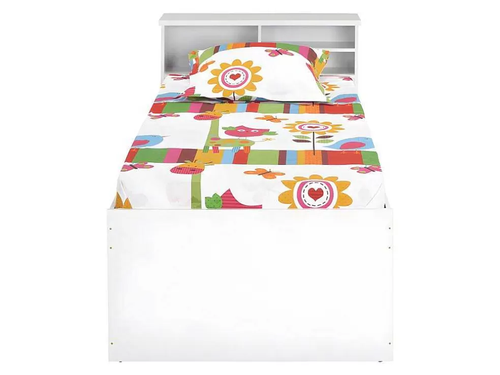 Vente-unique Cama Com Gavetas E Arrumação 90X190 Cm Branco - Boris* Cama De Criança